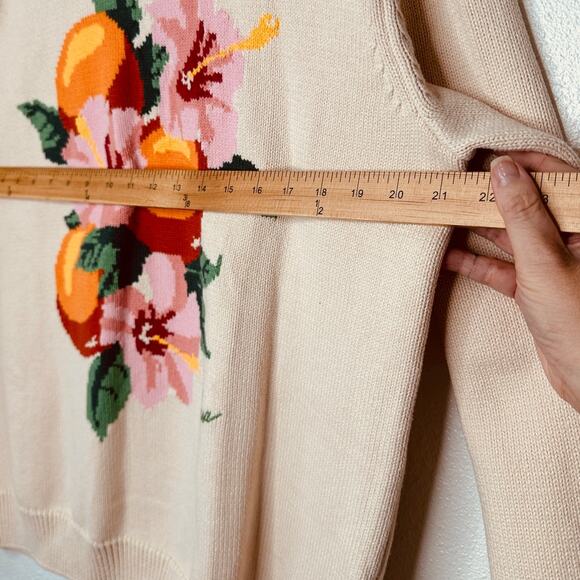 NWT Casablanca Cream Kapalia Oranges Graphic Intarsia Knit Sweater XXL - Picture 14 of 14